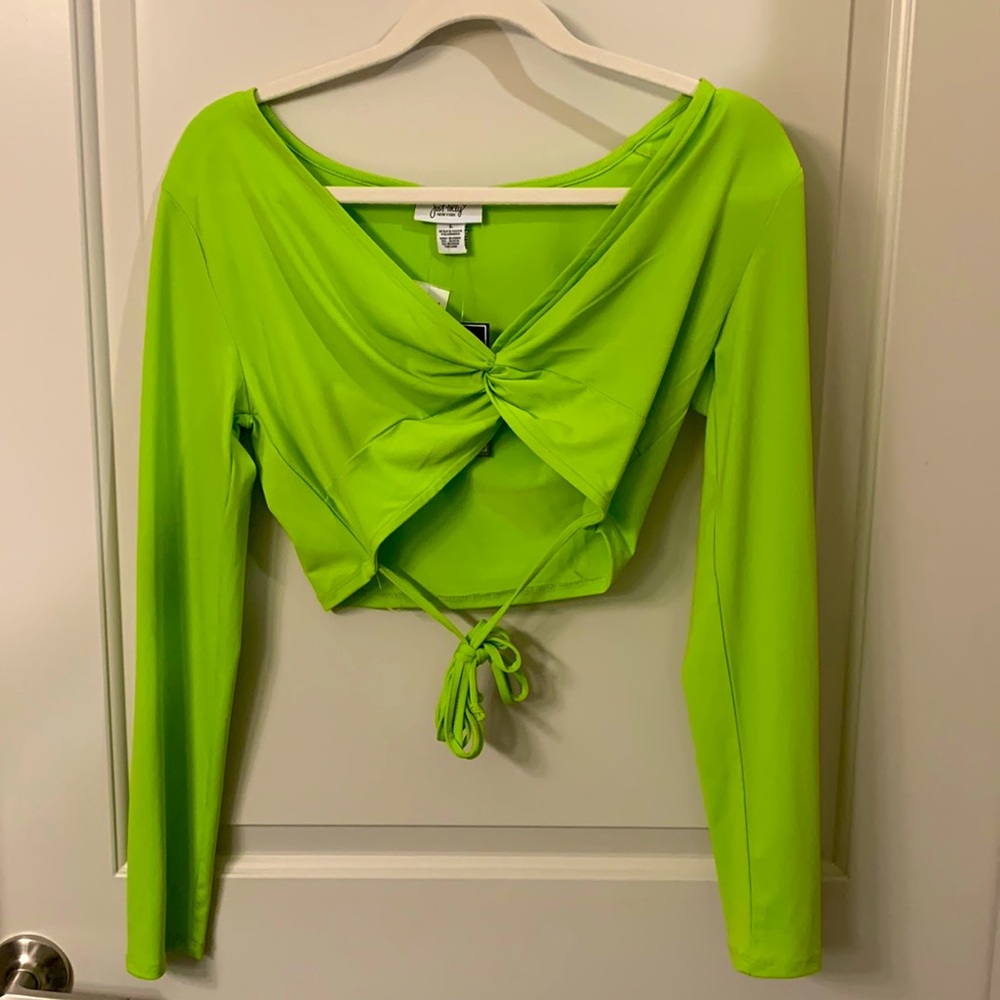 Green crop top - Large
